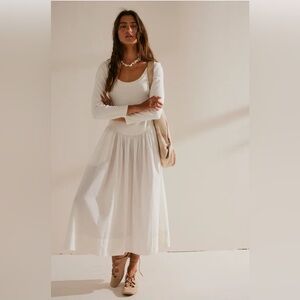 NWT Free People Aelia Long Sleeve Midi Dress